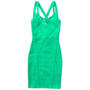 NWT Vintage Y2K Guess Green Bandage Bodycon Dress